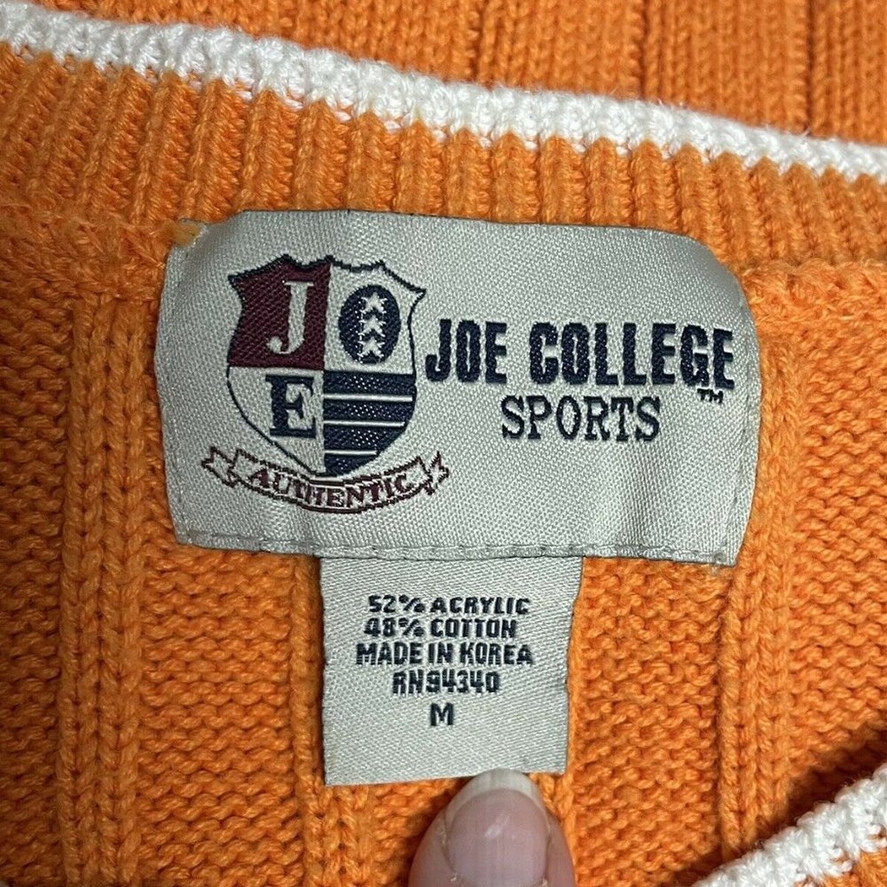 Joe College University of Tennessee Volunteers UT Sweater Vest Cable Knit Mens M - Picture 4 of 6